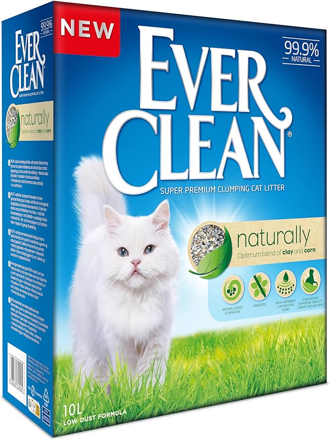 Nisip litieră EVER CLEAN NATURALLY – 99,9% așternut natural pentru pisici