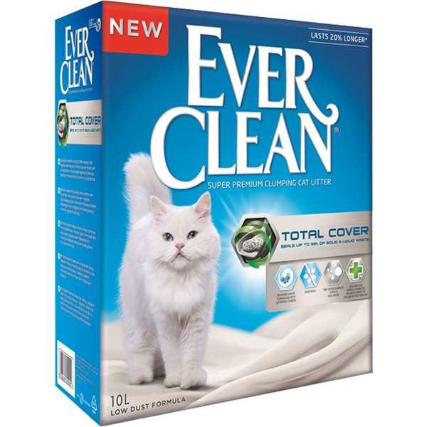 Nisip litieră EVER CLEAN TOTAL COVER - Formulă igienică Plus